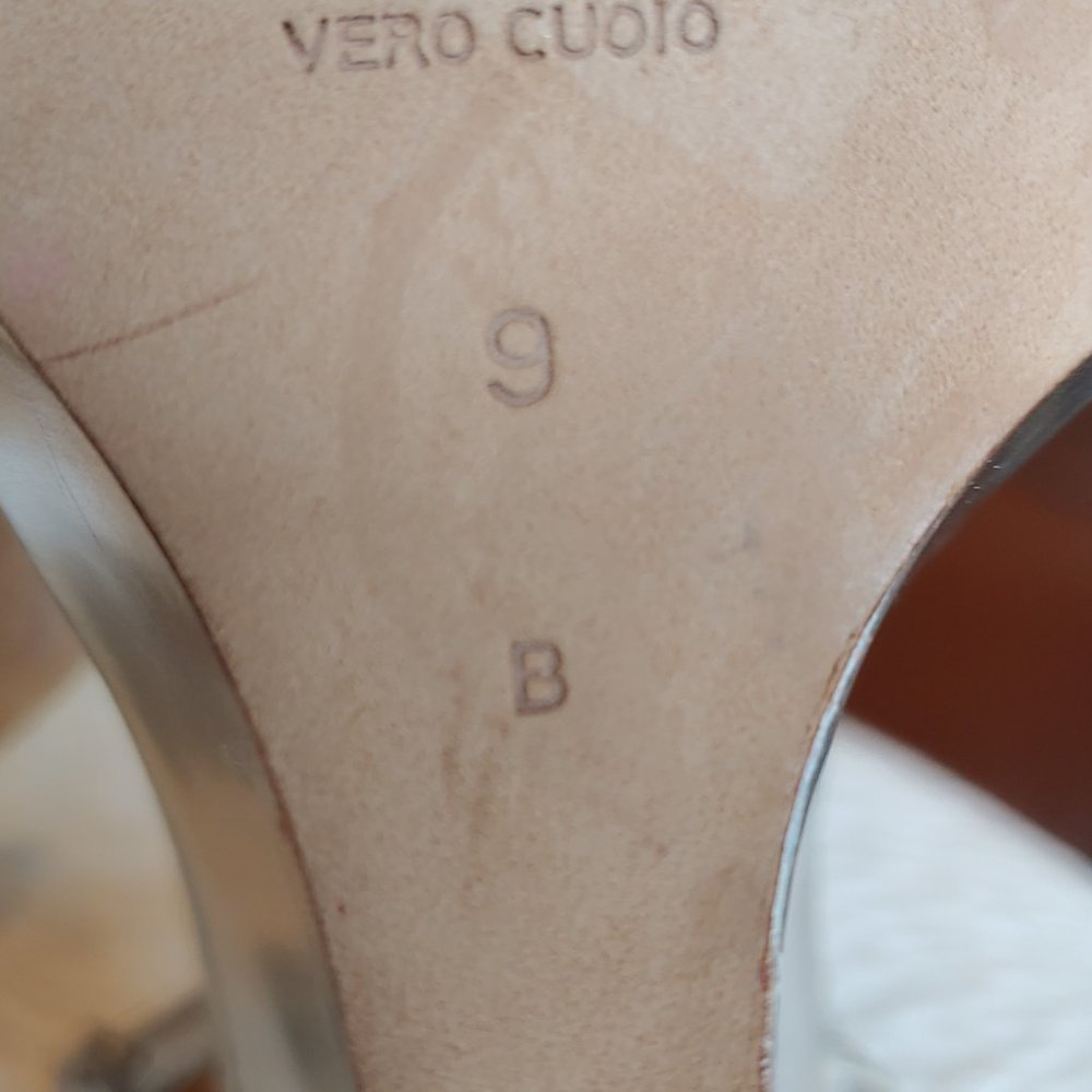 Sigerson Morrison Lucite clear heel wedge sandals sz 9 - Picture 9 of 14